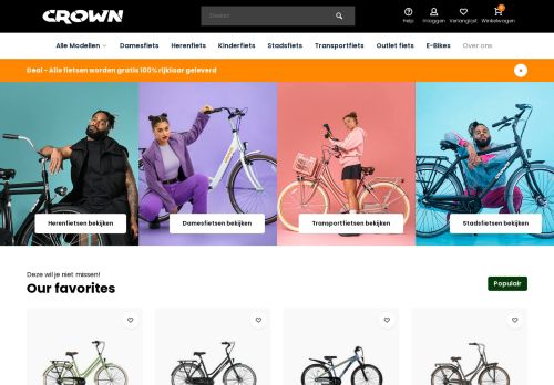 Screenshot van crownfietsen.nl