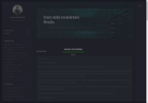 Screenshot van cv.jeroenvandaalen.nl