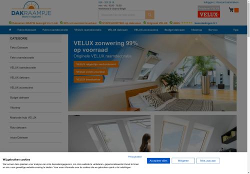 Screenshot van dakraampje.nl