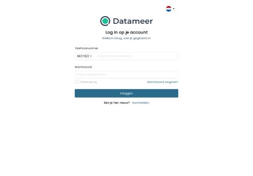 Screenshot van datameere.cc