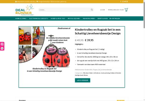 Screenshot van dealrunner.nl