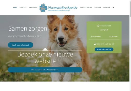 Screenshot van dierenartsbreckpot.be