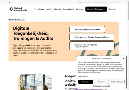 Screenshot van digitaaltoegankelijk.nl