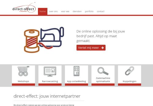 Screenshot van direct-effect.nl