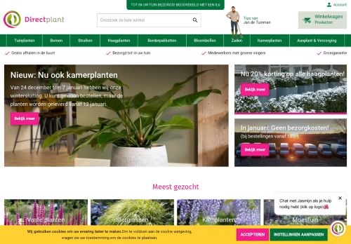 Screenshot van directplant.nl