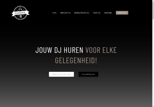 Screenshot van djtehuur.nl