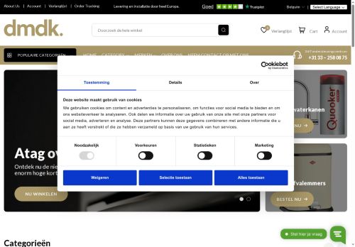 Screenshot van dmdk.be