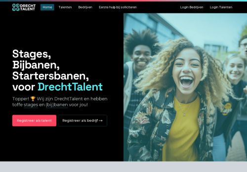 Screenshot van drechttalent.nl