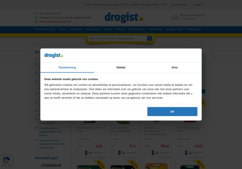 Screenshot van drogist.nl