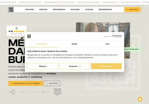 Screenshot van druktemaker.nl