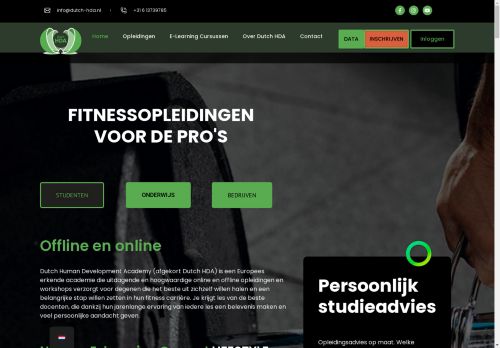 Screenshot van dutchhumandevelopmentacademy.nl