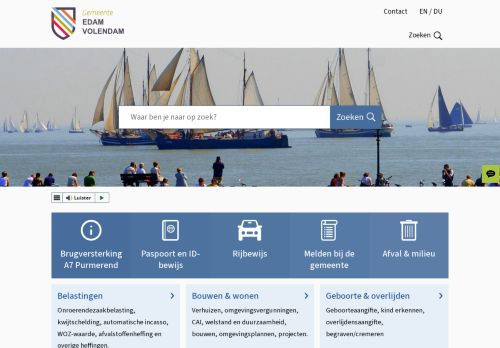 Screenshot van edam-volendam.nl