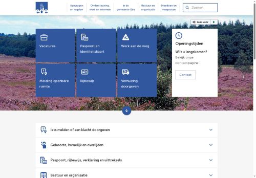 Screenshot van ede.nl