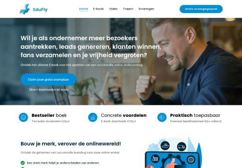 Screenshot van edufly.nl