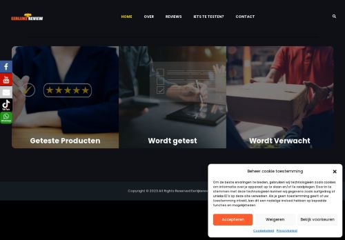 Screenshot van eerlijkereview.nl