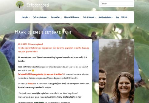 Screenshot van eetbaargoed.nl