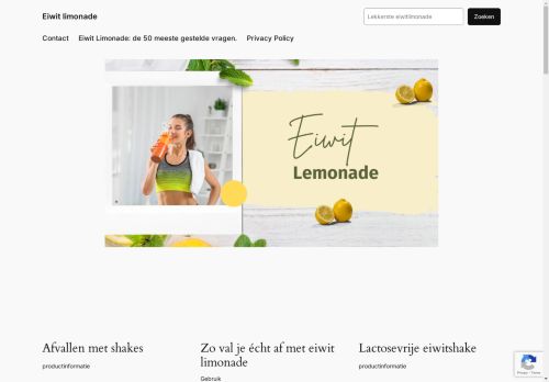 Screenshot van eiwitlimonade.nl