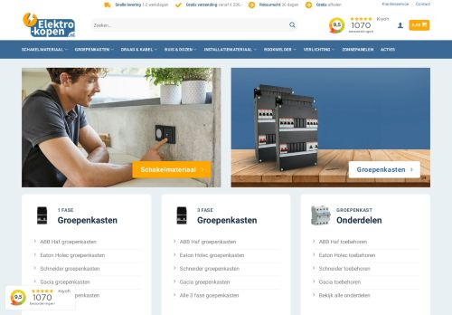 Screenshot van elektro-kopen.nl