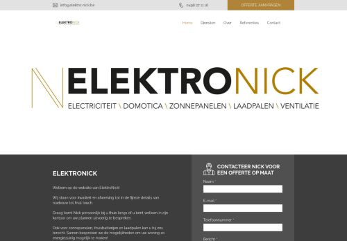 Screenshot van elektro-nick.be