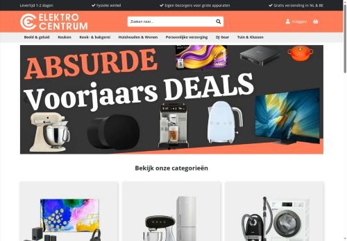 Screenshot van elektrocentrum.nl