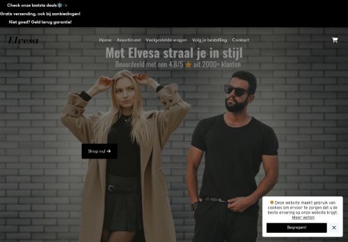 Screenshot van elvesa.nl