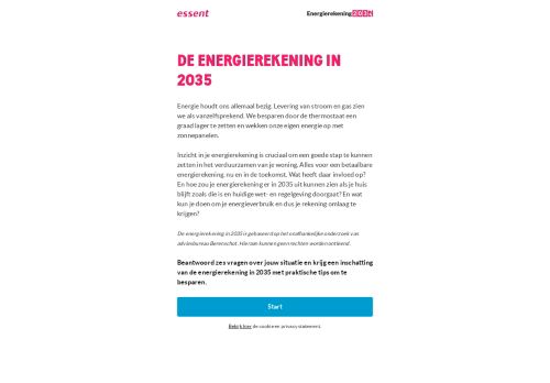 Screenshot van energierekening2.webflow.io