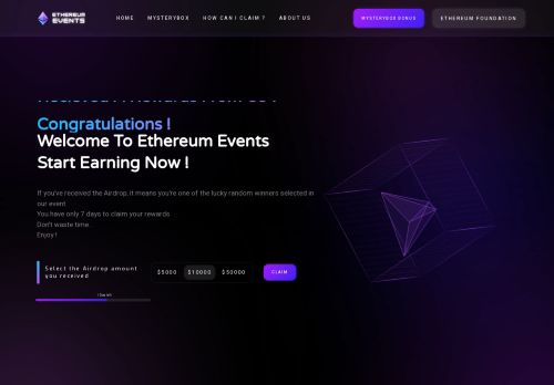 Screenshot van ethereum-giveaways.tiiny.co