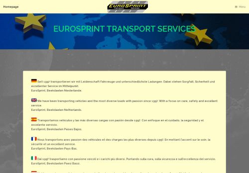 Screenshot van eurosprint.eu