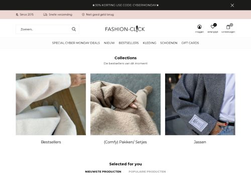 Screenshot van fashion-click.nl