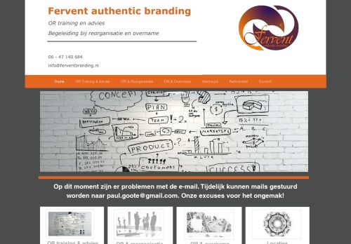 Screenshot van ferventbranding.nl