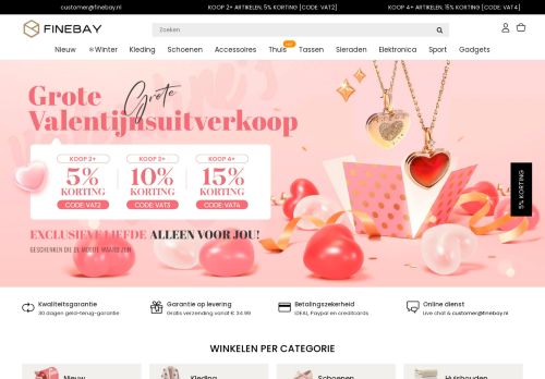 Screenshot van finebay.nl