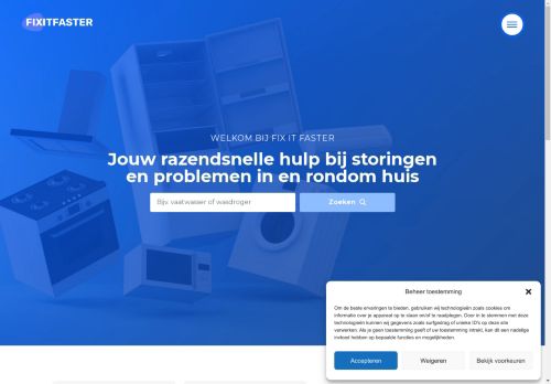 Screenshot van fixitfaster.nl