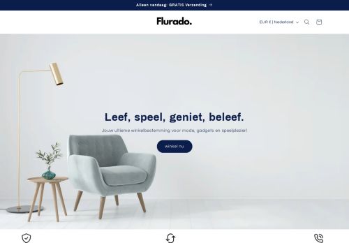 Screenshot van flurado.nl