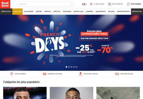 Screenshot van foot-store.fr