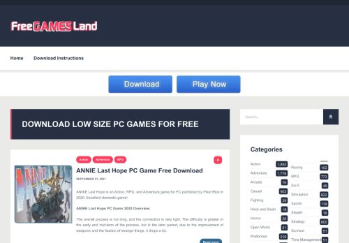Screenshot van freegamesland.net