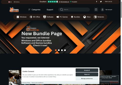 Screenshot van gamers-outlet.net