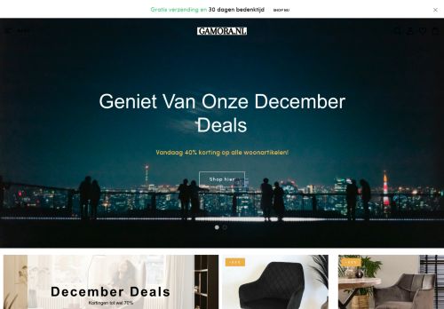 Screenshot van gamora.nl