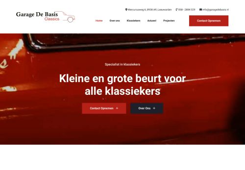 Screenshot van garagedebasis.nl