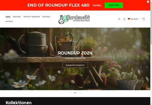 Screenshot van gardeno24.de