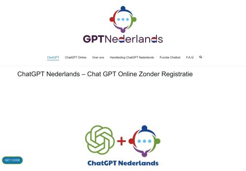 Screenshot van gptnederlands.nl