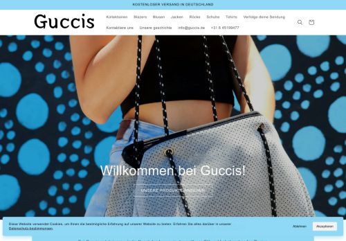 Screenshot van guccis.de