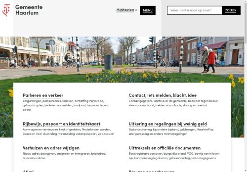 Screenshot van haarlem.nl