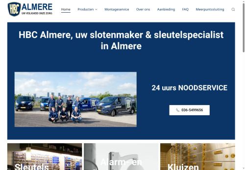 Screenshot van hbcalmere.nl