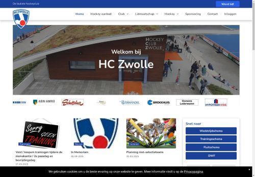 Screenshot van hczwolle.nl