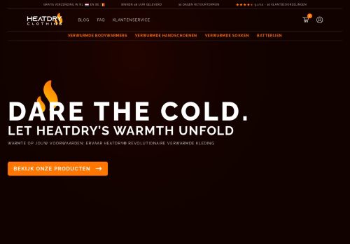 Screenshot van heatdryclothing.nl