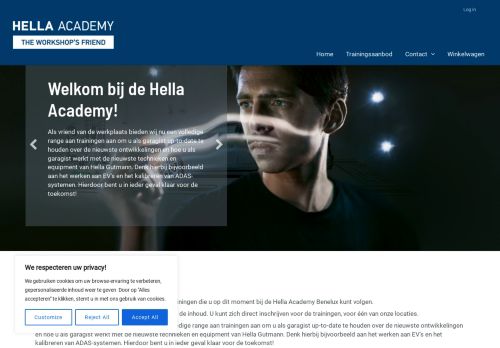 Screenshot van hella.academy