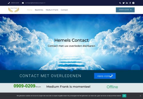 Screenshot van hemelscontact.nl