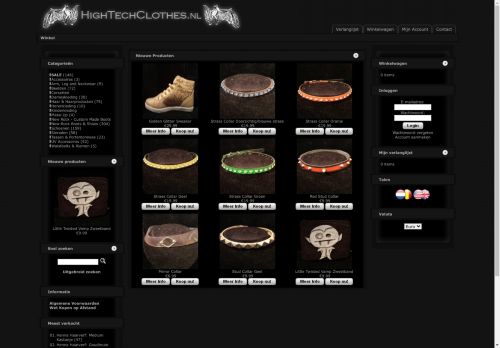 Screenshot van hightechclothes.nl