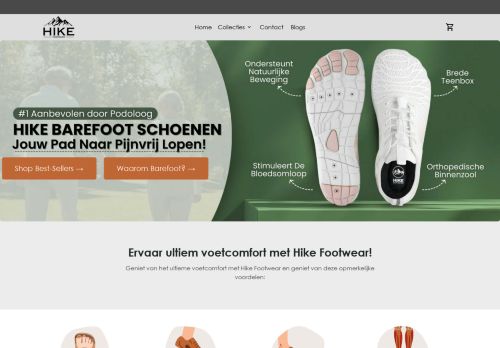 Screenshot van hike-footwear.nl