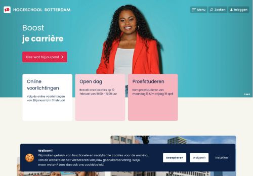 Screenshot van hogeschoolrotterdam.nl
